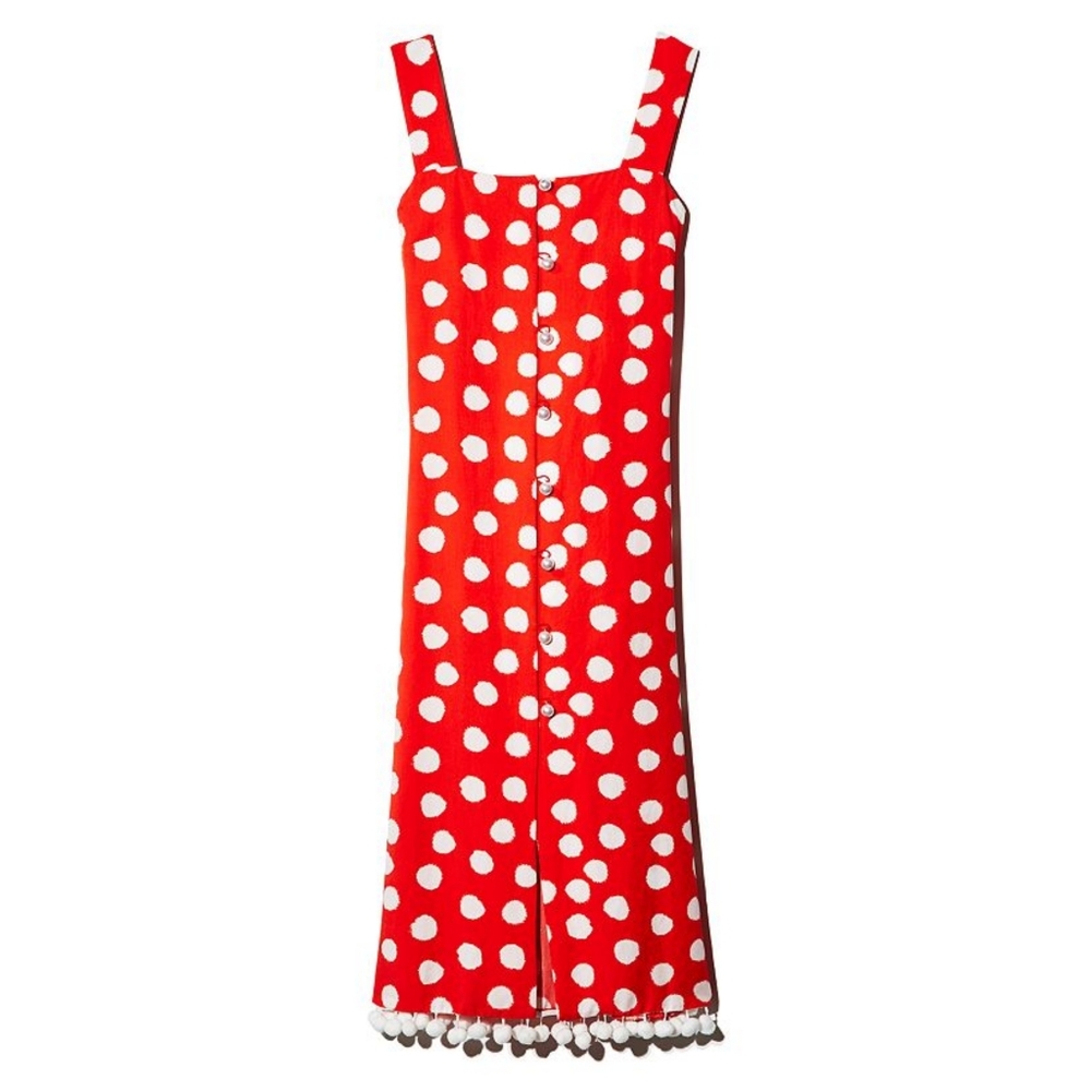 No Frills By Mother Of Pearl Polka Dot Dress Red